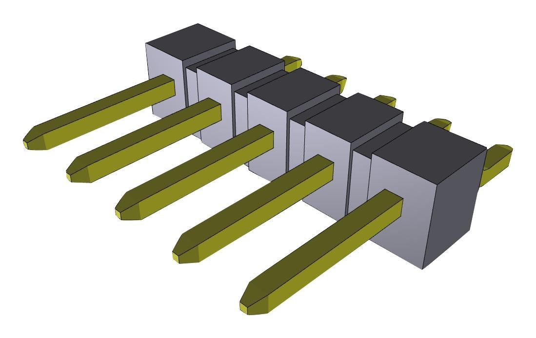 Samtec Tsm-106-01-L-Sh-A-P-Tr Connector, R/a Header, 6Pos, 1Row, 2.54mm