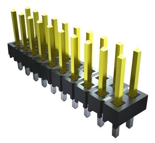 Samtec Tsw-102-23-F-S . Connector, Header, 2Pos, 1Row, 2.54mm