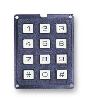 Eoz Eco.12150.06 Keypad, 3X4 Matrix, 0.02A, 24V, Plastic