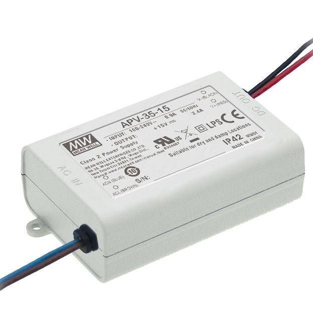 MEAN WELL Apv-35-24 Led Driver, Constant Voltage, 36W