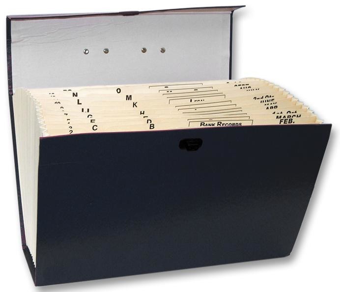 Cathedral Expcaboxbk File Case 20 Tabs Black