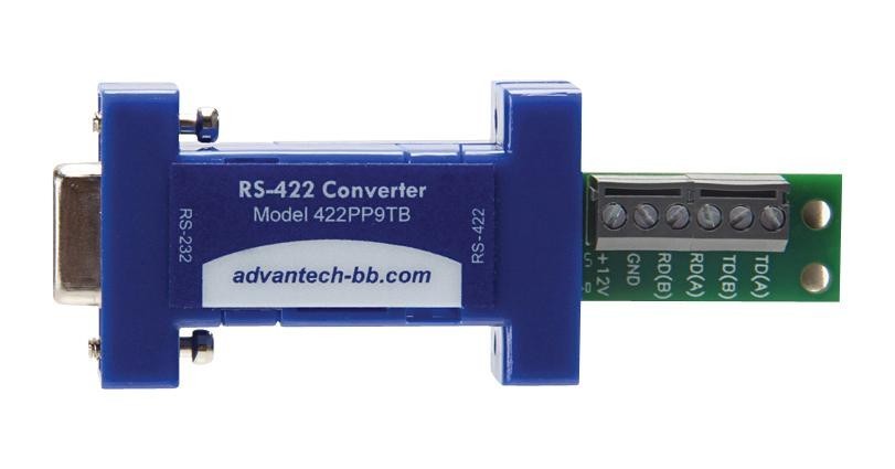 Advantech Bb-422Pp9Tb Converter, Rs232-Rs422 Tb, Port Powered