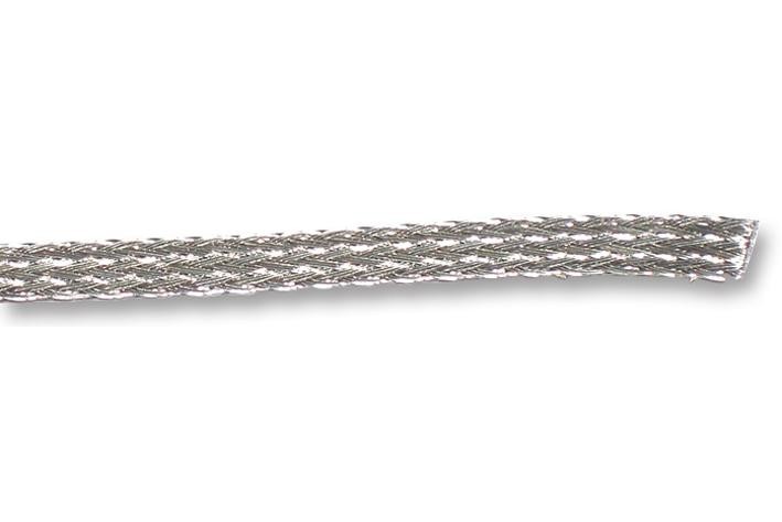 Alpha Wire 1224 Sv002 Sleeving, Braid, Sil, 2.38mm, 152.4M
