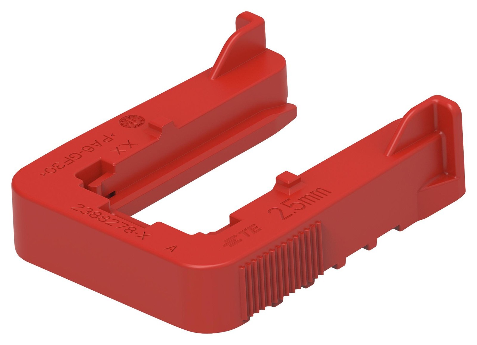 Amp Connectors / Te Connectivity 2388278-4. Slide, Pa6 Gf30, Red