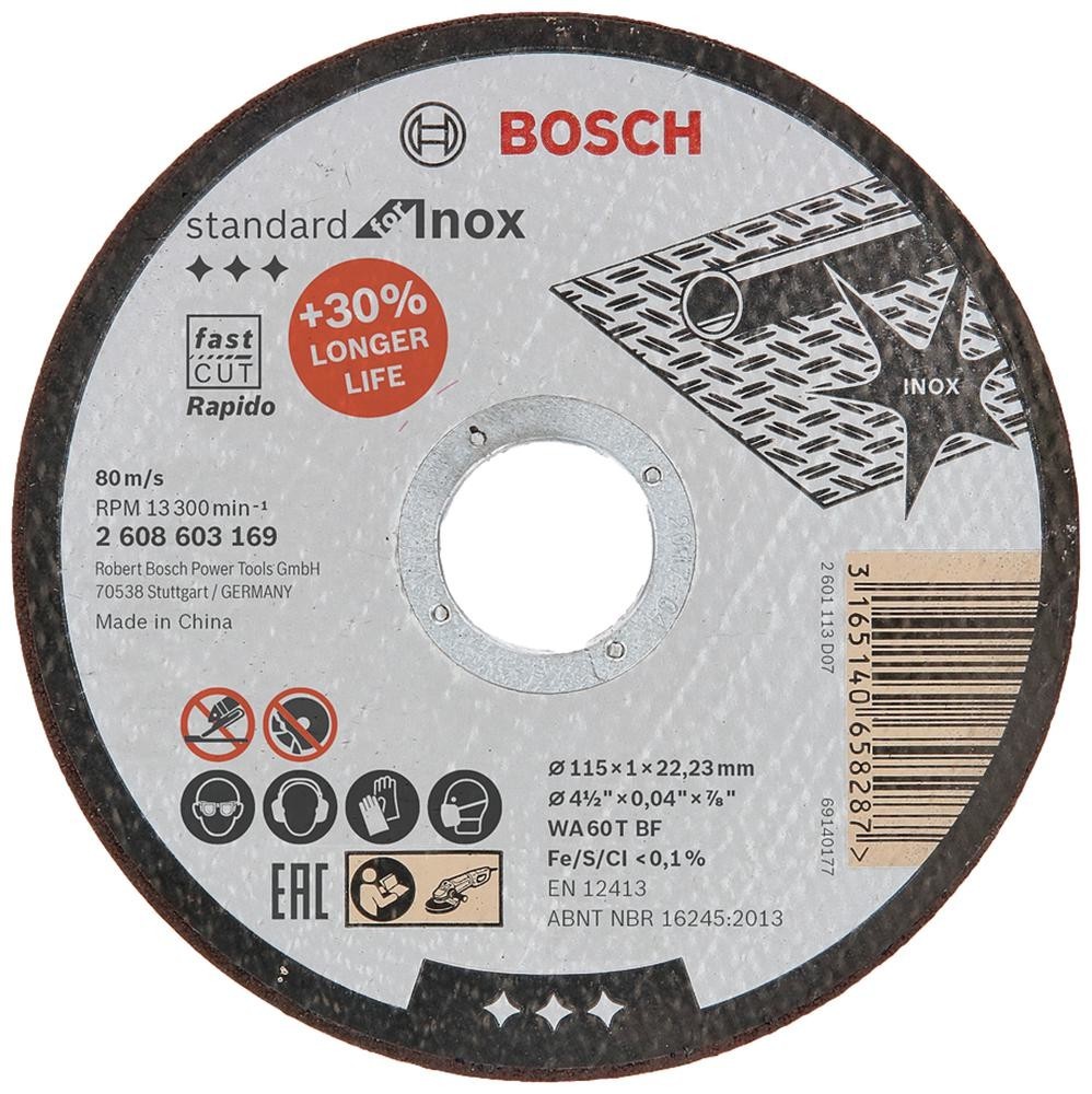Bosch Professional (Blue) 2608603169 Grinding Disc, 80Mps, 22.23mm Bore