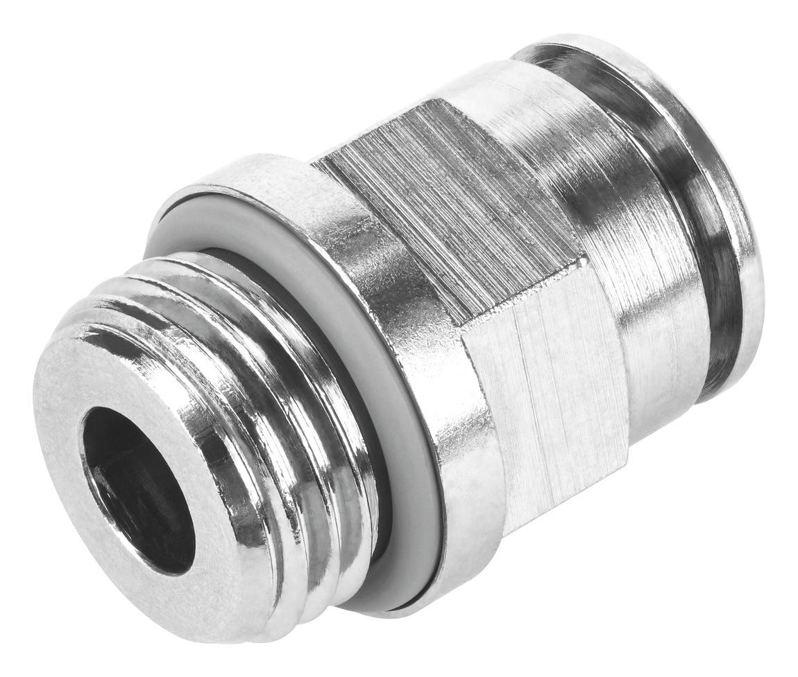 Festo Npqh-D-G38-Q12-P10 Push-In Fitting, 12mm, G3/8, 20Bar