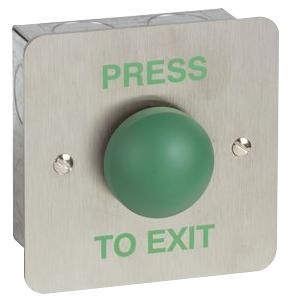 Securefast Aeb6/f Green Dome Flush Exit Button