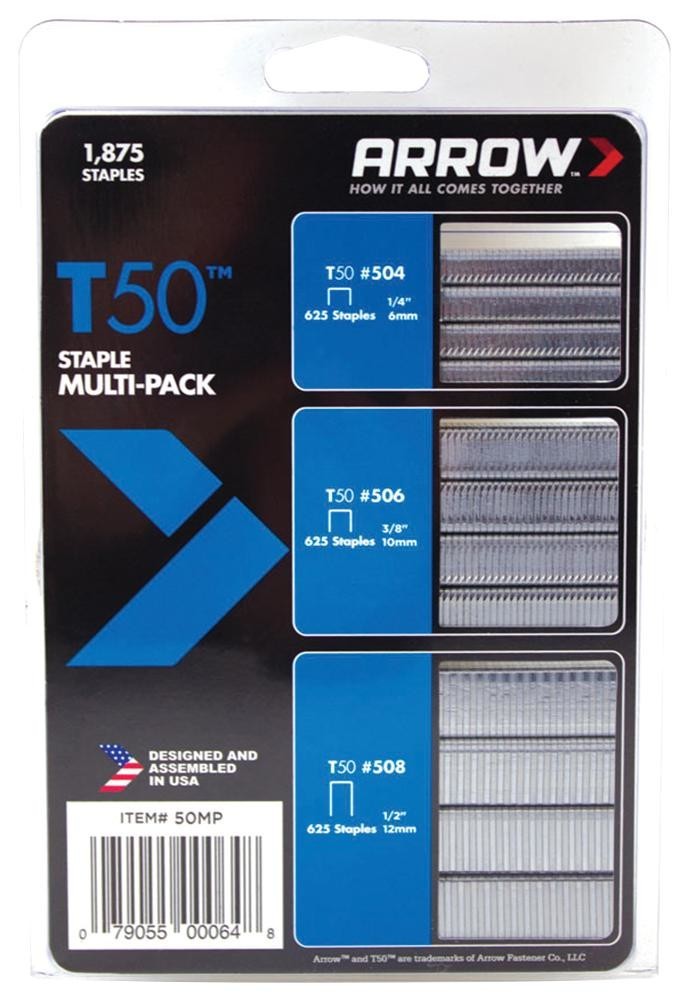 Arrow Fastener 50Mp T50 Staple Multipack Set