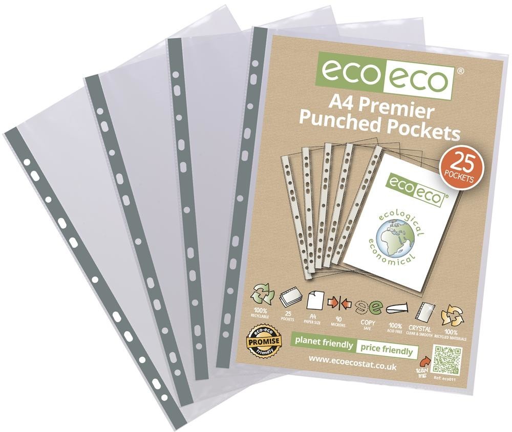 Eco-Eco Eco011 A4 Bag 25 Premier Punched Pockets