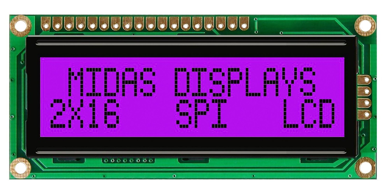 Midas Displays Md21605G6W1-Fptlrgbs Lcd Module, Fstn, Cob, Transflective
