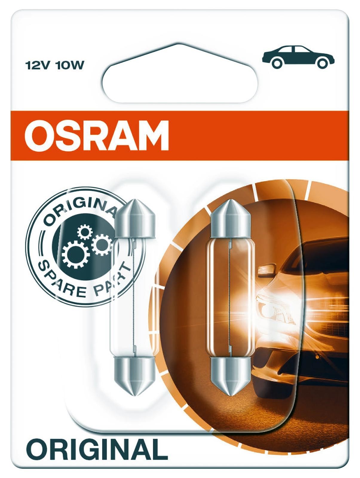 Osram A265Bl Lamp, C10W 265 12V 10W Sv8.5-9 2Pk