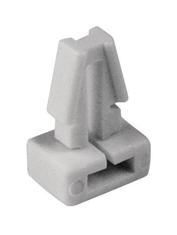 HellermannTyton 151-40119 Cable Tie Mount, White, Push Barb, Pk100