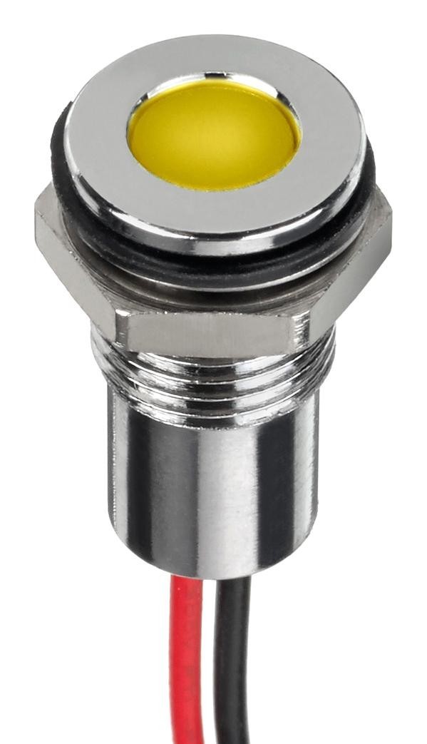 APEM Q6F5Cxxhy12E Led Panel Indicator, Yellow, 6mm, 12Vdc