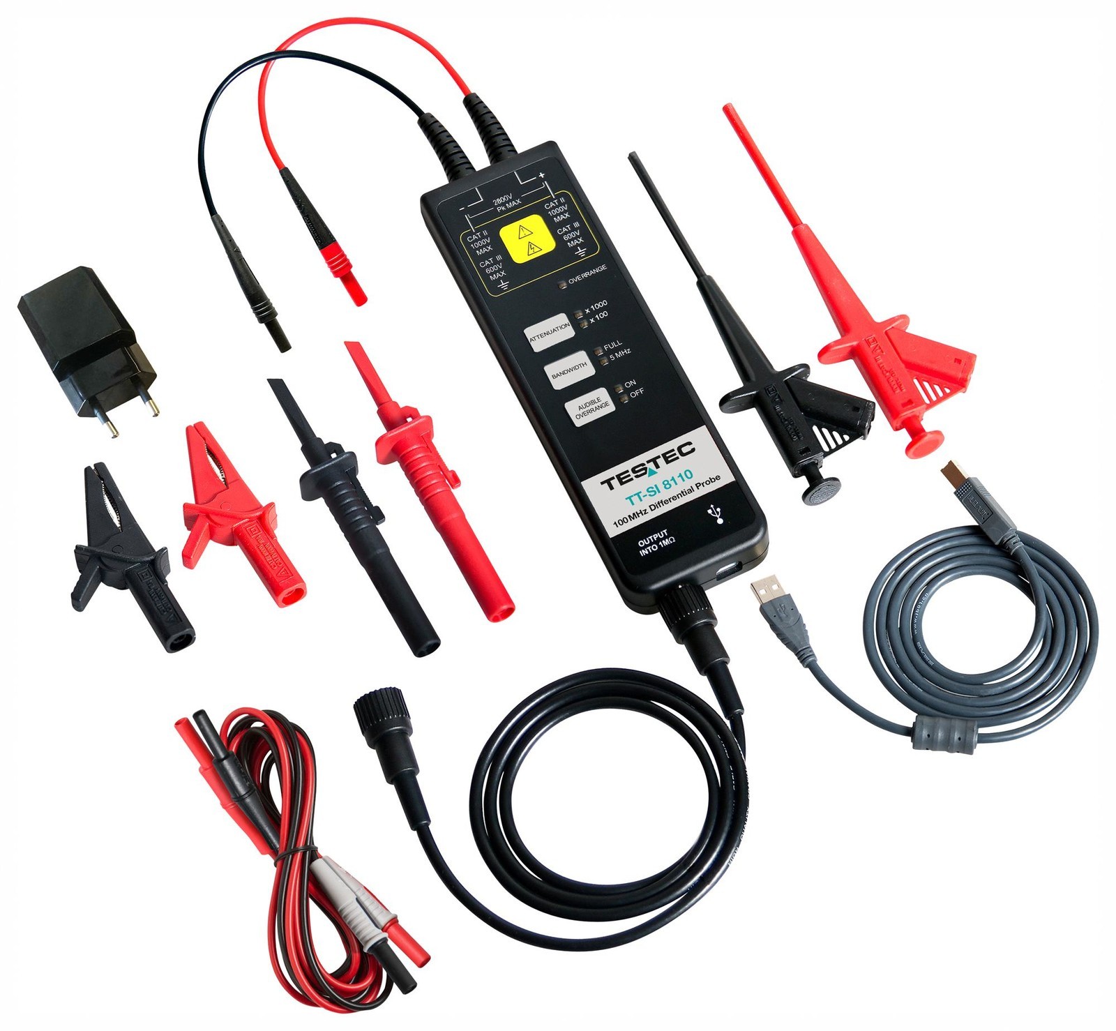 Testec Tt-Si 8110 Active Differential Probe, 100Mhz, Osc