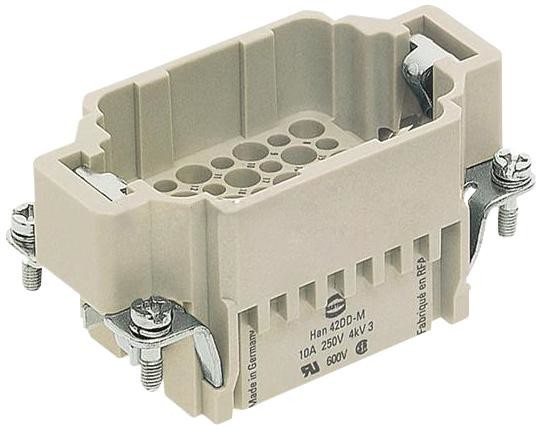 HARTING 09160423001 Rectangular Han Insert, Plug 42 Position Crimp