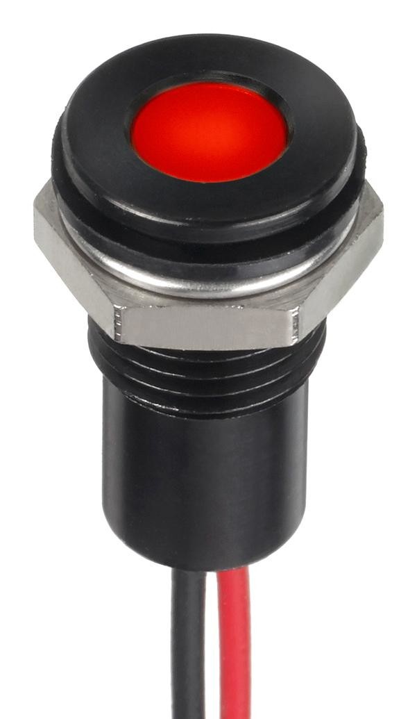 APEM Q8F5Bxxhr220E Led Panel Indicator, Red, 8mm, 220Vac