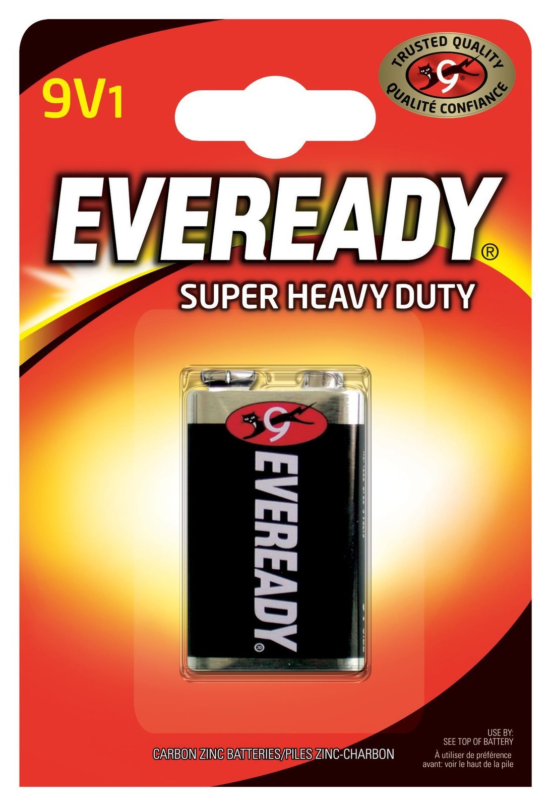 Ever Ready E300787100 Battery, Zinc Chloride, 9V, 0.4Ah, E