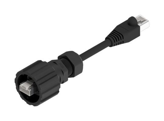 Amphenol Conec 17-10006 Enet Cord, Cat5E, Rj45 Plug-Plug, 2M