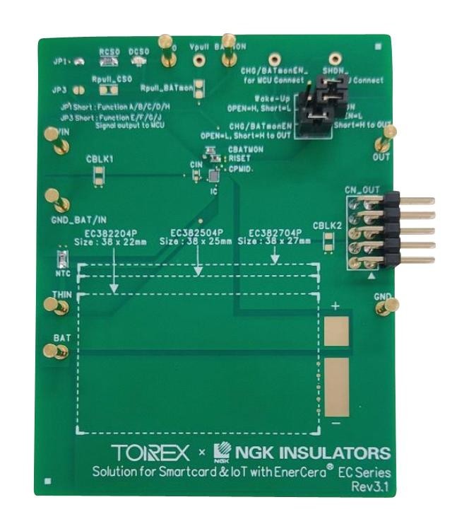 Torex Ngk Insulator-Ec Series-Evb-01 Evaluation Board, Li-Ion Battery Charger