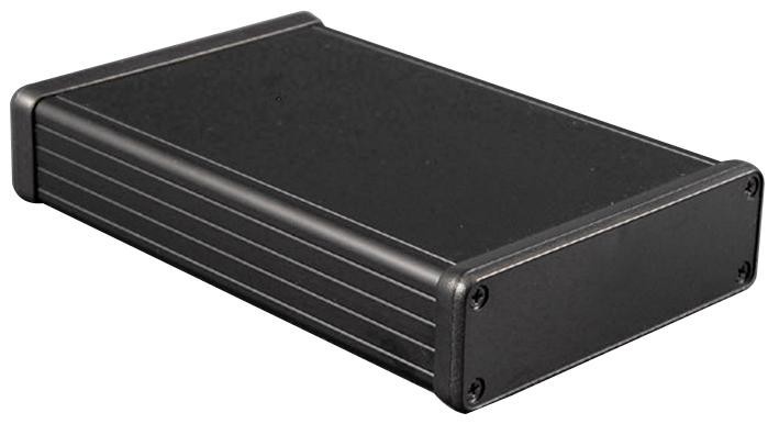 Hammond 1455L1602Bk Box, Black, Plastic End Plate