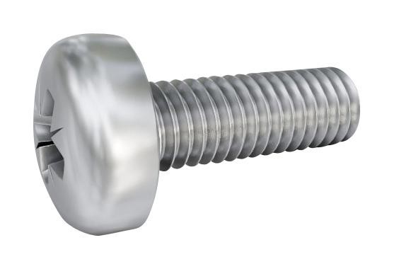 TR Fastenings Tr00009674-000 Screw, Pan Head Pozidriv, M5, 10mm