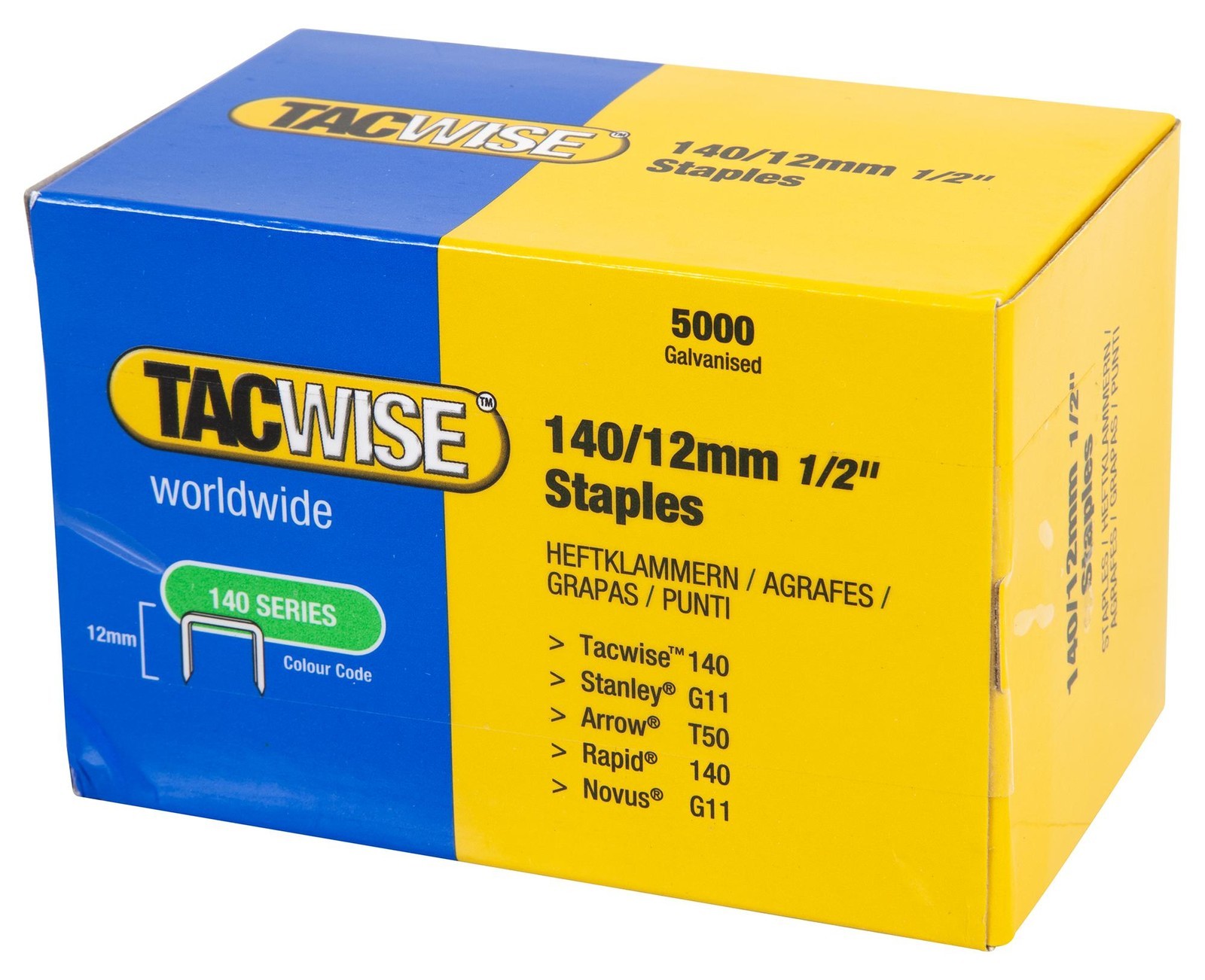 Tacwise Plc 0343 12mm Staples (5000Pk)