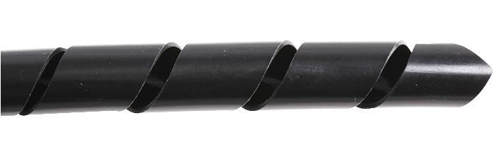 Concordia Technologies Sw6mmblk25M Spiral Wrap 6mm Black 25M