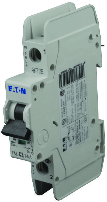 Eaton Cutler Hammer Faz-C2/1-Na-Sp Circuit Breaker, Thermal Magnetic, 1P, 2A