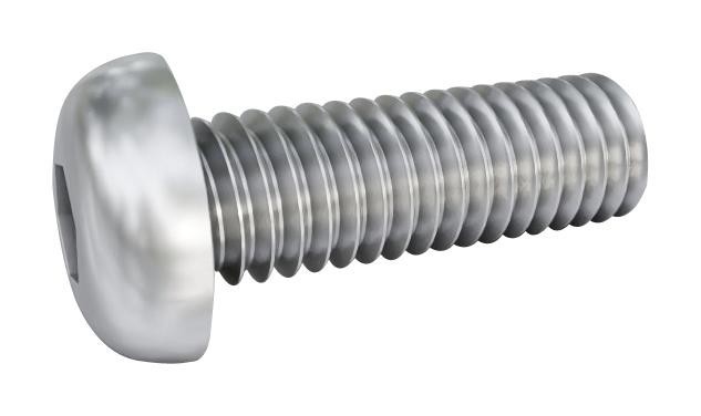 TR Fastenings Tr00004811-000 Screw, Button Head Hex, M3X30, Ss A2