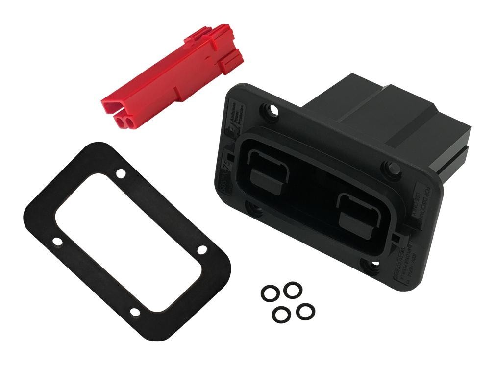 Anderson Power Products Sbsx75A-Pmrec-Kit-Red Rect Pwr Housing Kit, Rcpt, 2Pos, Pc/pbt