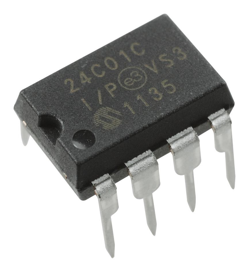 Microchip Technology Technology 24C01C-I/p Eeprom, 1Kbit, -40 To 85Deg C