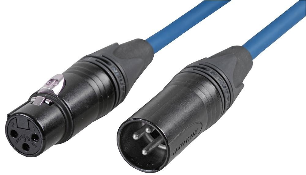 Neutrik Cable 3M Blue Lead, Xlr Plg-Skt, Blue, 3M