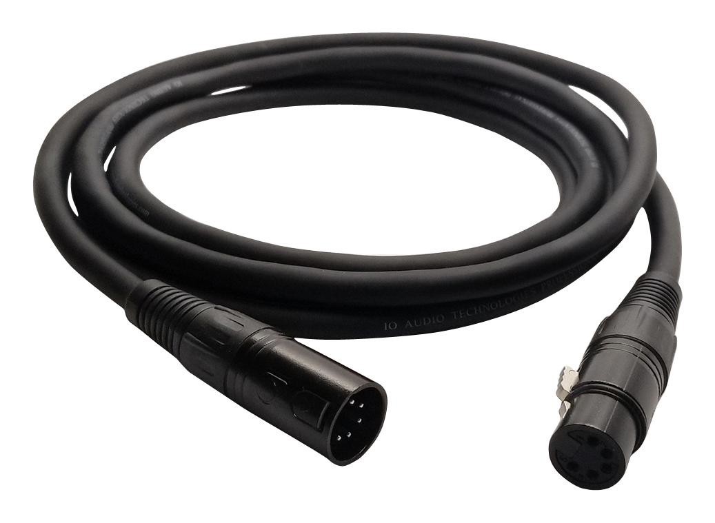 Io Audio Technologies Io-Dmx5-6-P Cable Assy, 5P Xlr Jack-Xlr Plug, 6Ft