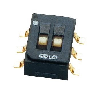 NIDEC Components Cas-D20Tb1 Slide Switch, Spdt Dual, 0.1A, 6Vdc, Smd