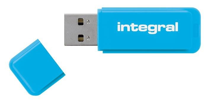 Integral Infd64Gbneonb3.0 Usb 3.0 Flash Drive Neon 64Gb Blue