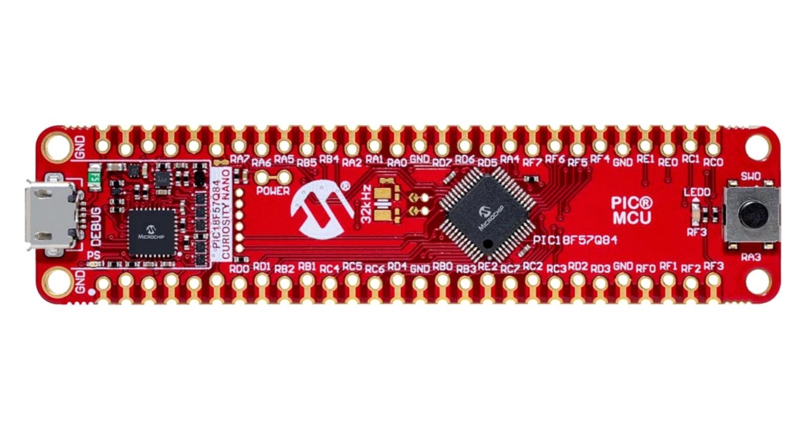 Microchip Technology Technology Dm182030 Curiosity Nano Eval Board, 8Bit, Pic18