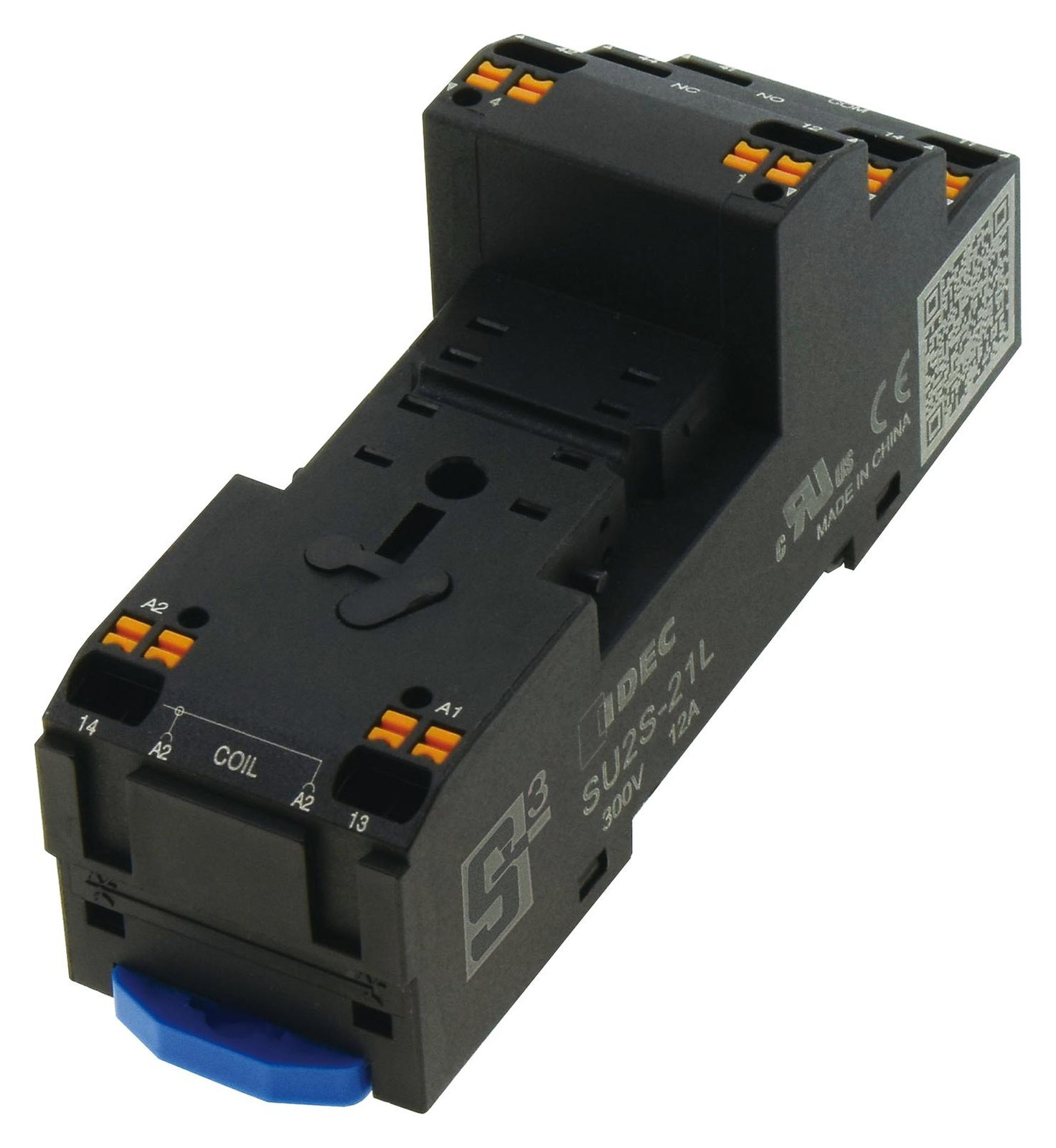 IDEC Su2S-21L Relay Socket, 8Pin, Din Rail