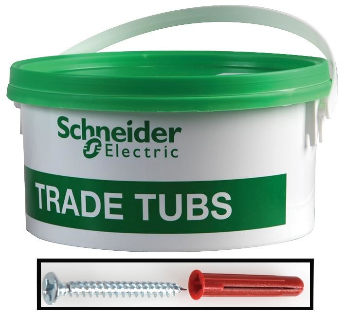 Schneider Electric 1776015 Wallplugs With Screws,red,trade Tub,x500