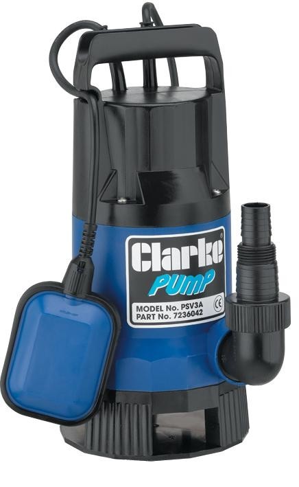 Clarke International Psv3A Submersible Pump, Dirty Water, 400W
