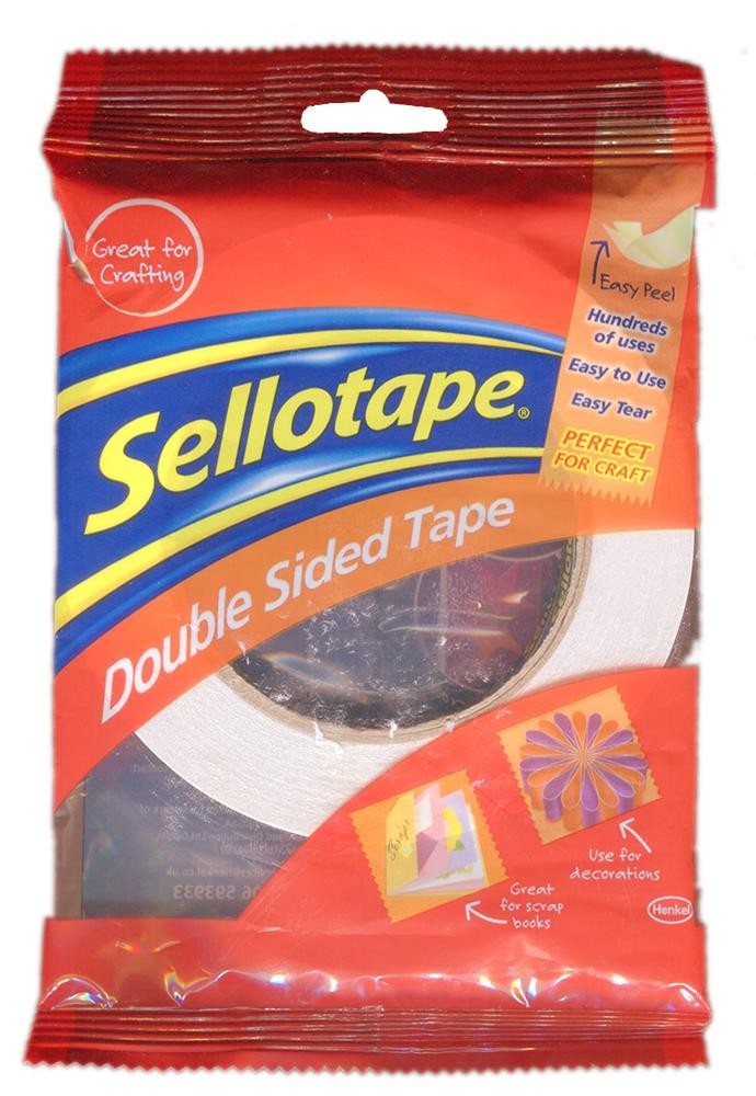 Sellotape H3947057 Tape, Double Sided, 12mm x 33M