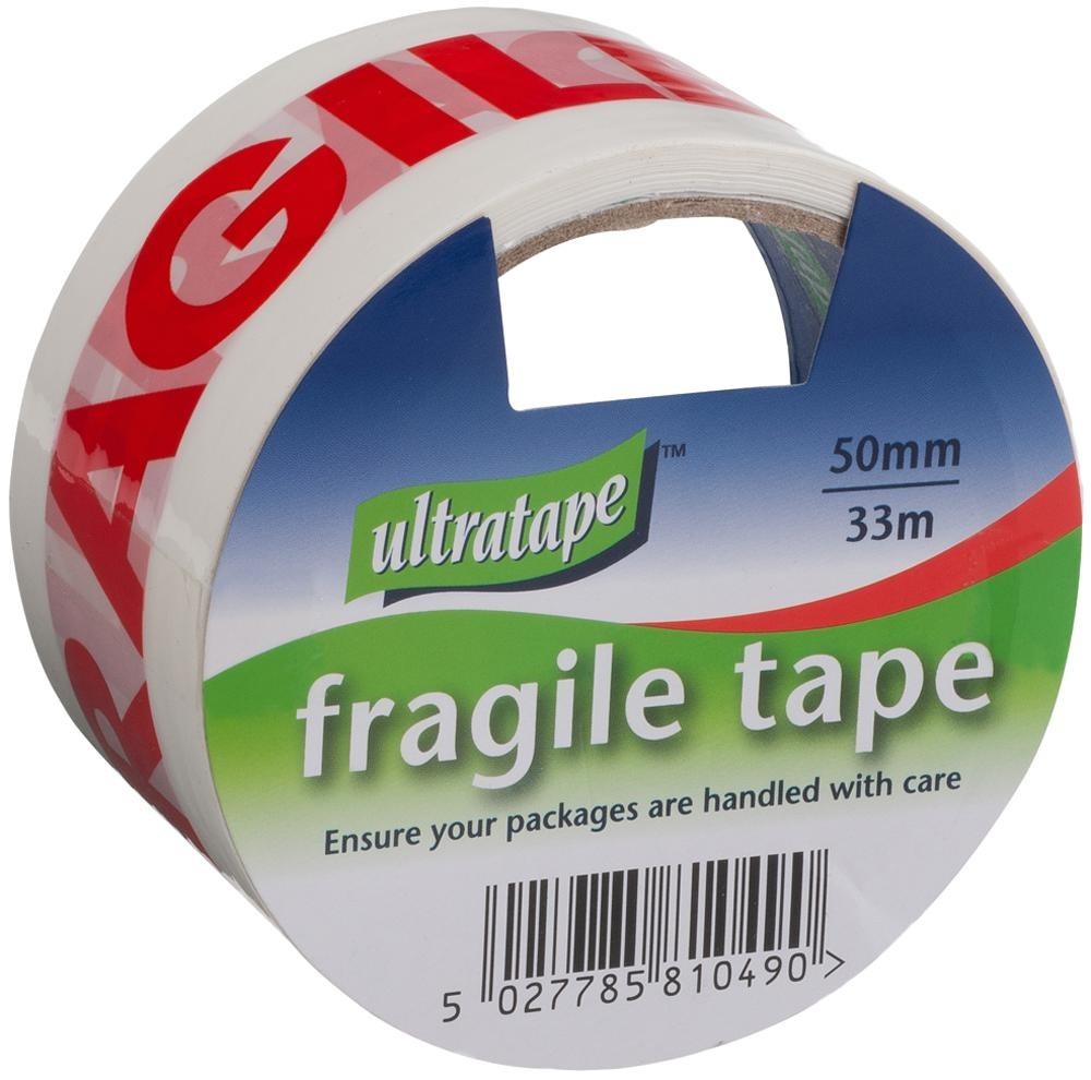 Ultratape Frag-5033-Ul1 Fragile 50mm X 33M Red (6 Roll Pack)