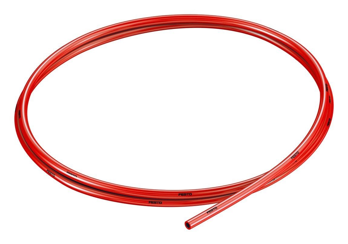 Festo Pun-H-4X0,75-Rt Plastic Tubing, 10Bar, Pu, 50M, Red