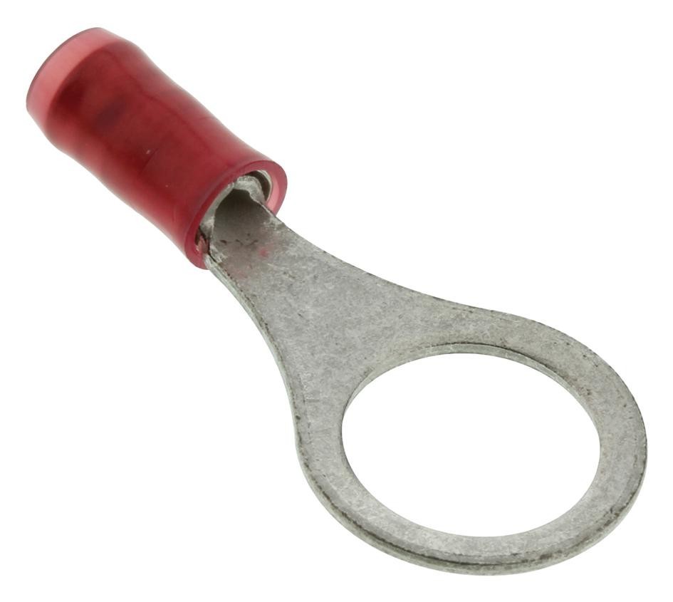 Amp Connectors / Te Connectivity 320573. Terminal, Ring Tongue, 3/8In, Crimp, Red