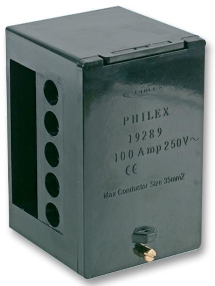 Pro Elec 19289 Connector Block Mains 5 Way 100A Dp