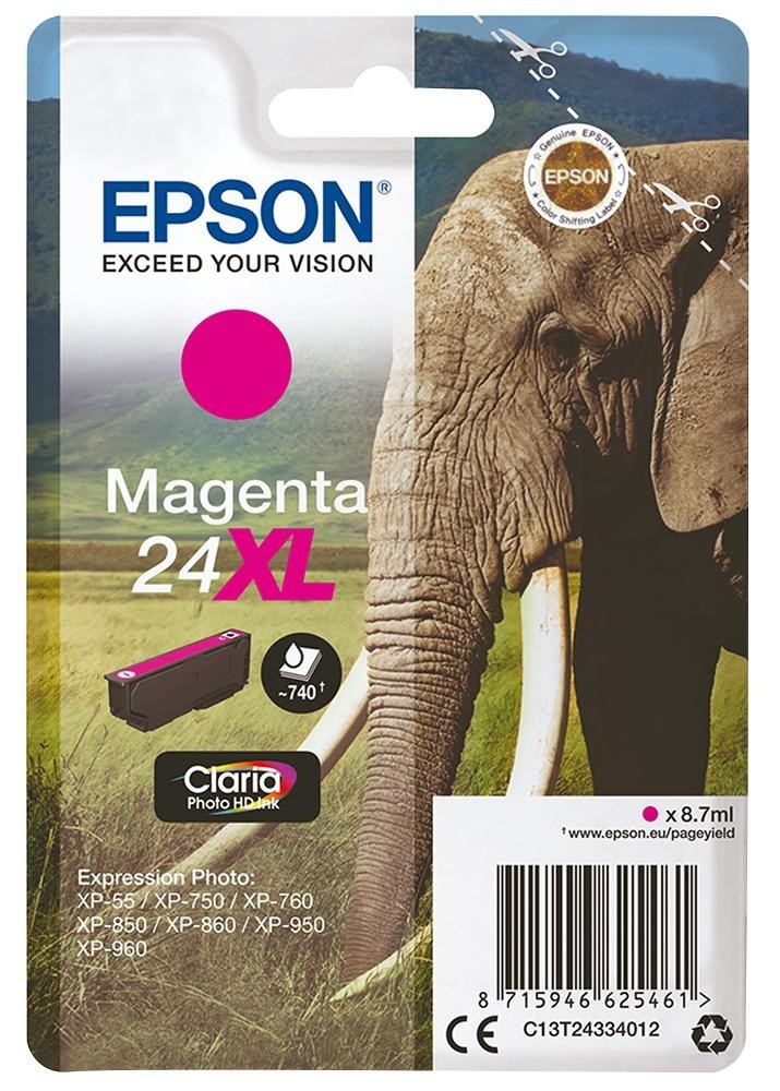 Epson C13T24334012 Ink Cart, T2433, Magenta Xl, Epson