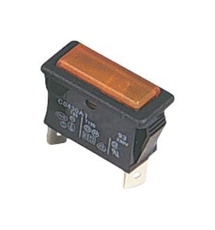 Bulgin C0430Atnae Neon Indicator, 250V, Amber, Rectangular