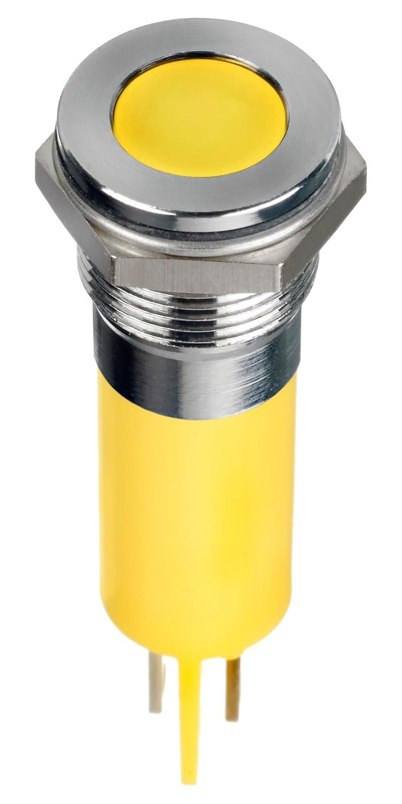 APEM Q14F1Cxxy02E Led Panel Indicator, Yellow, 14mm, 2.1V