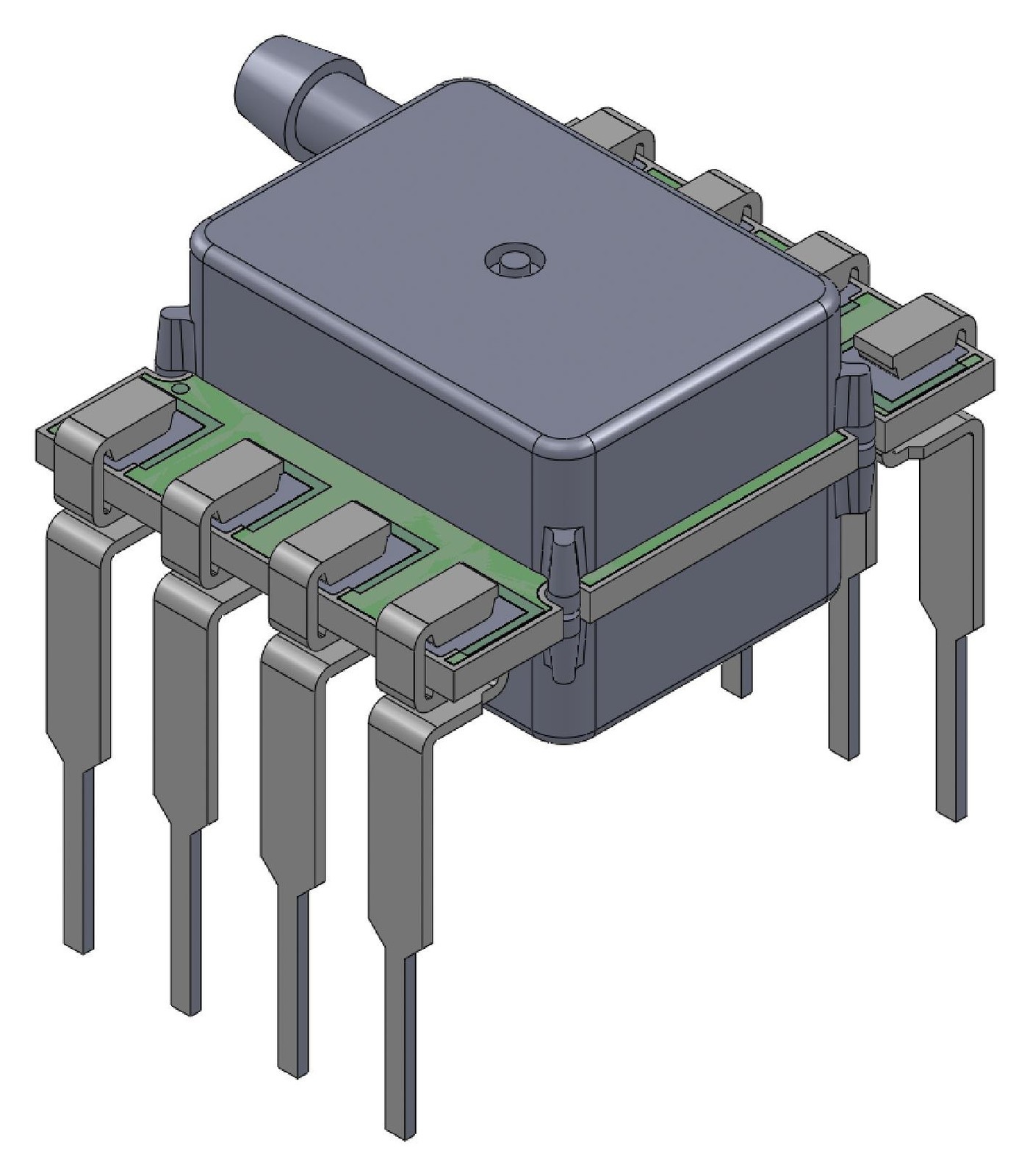 Amphenol All Sensors Elvh-M100D-Hrnd-I-N2A4 Pressure Sensor, 100Mbar, Diff, I2C