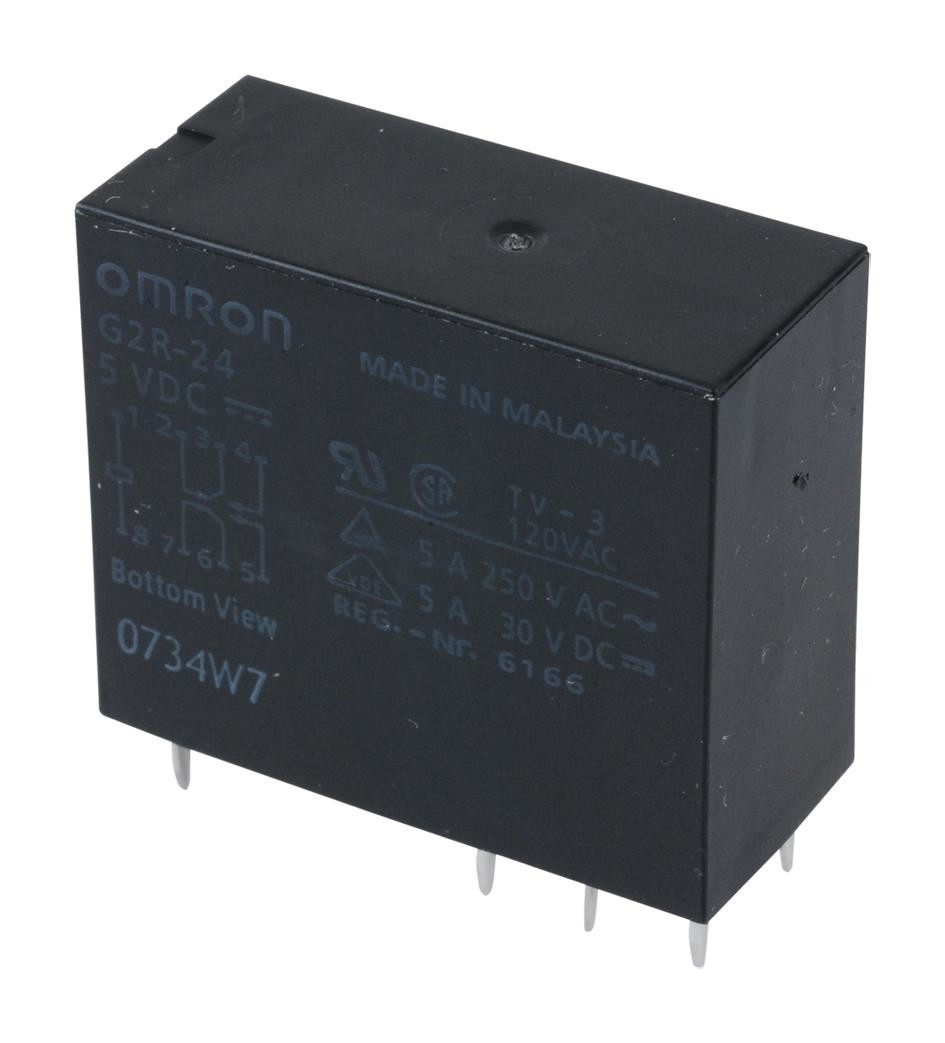Omron Electronic Components G2R-24-Dc5 Relay, Dpdt, 250Vac, 30Vdc, 5A