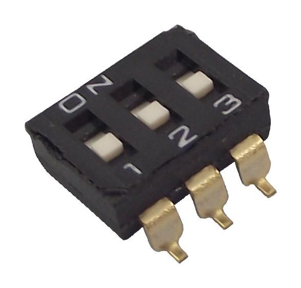 Omron Electronic Components A6S-3101-Ph Dip Sw, Spst, 3Pos, 0.025A, 24Vdc, Smd